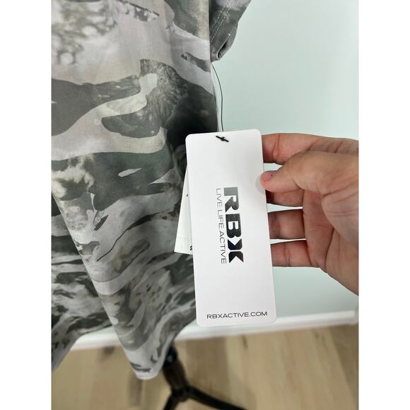 NWT RBX Green white camo V-neck Short Sleeve Shirt - Picture 6 of 8